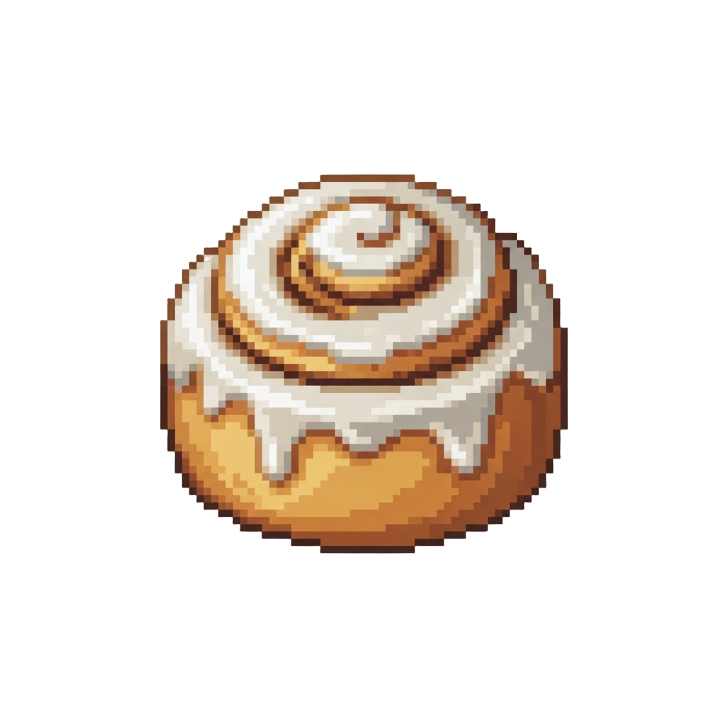A Frosted Cinnamon Roll