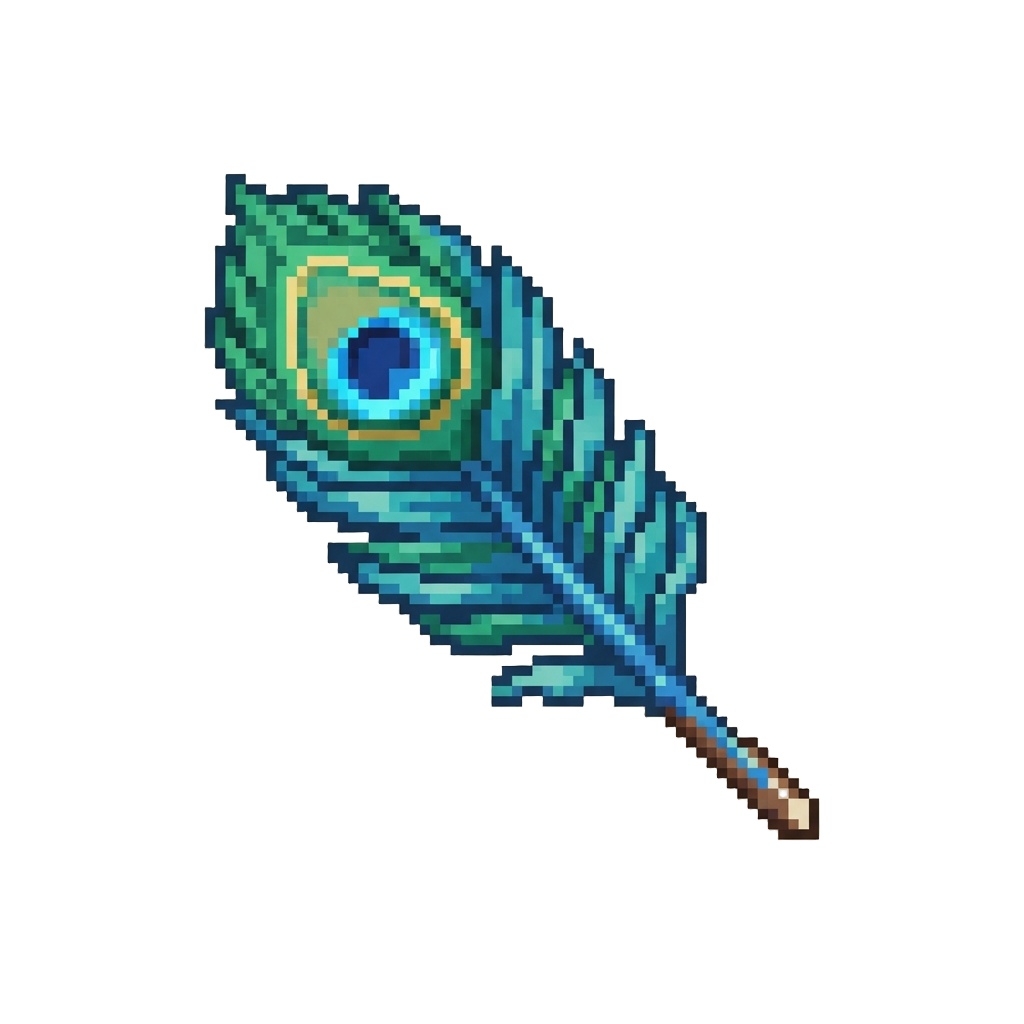 A Bright Blue Peacock Feather