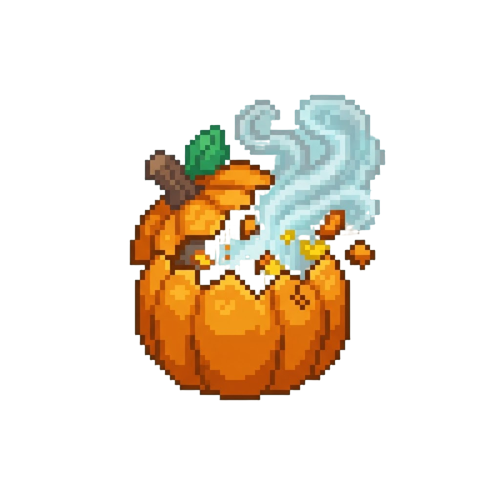 A Pumpkin That Bursts Open with Harmless Phantom Smoke