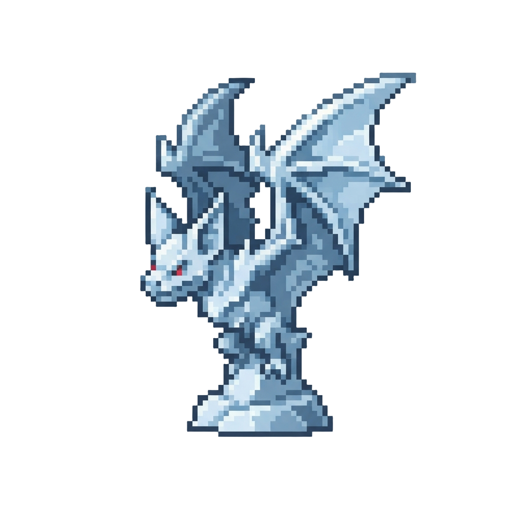 A Towering Gothic Ice Sculpture of a Bat