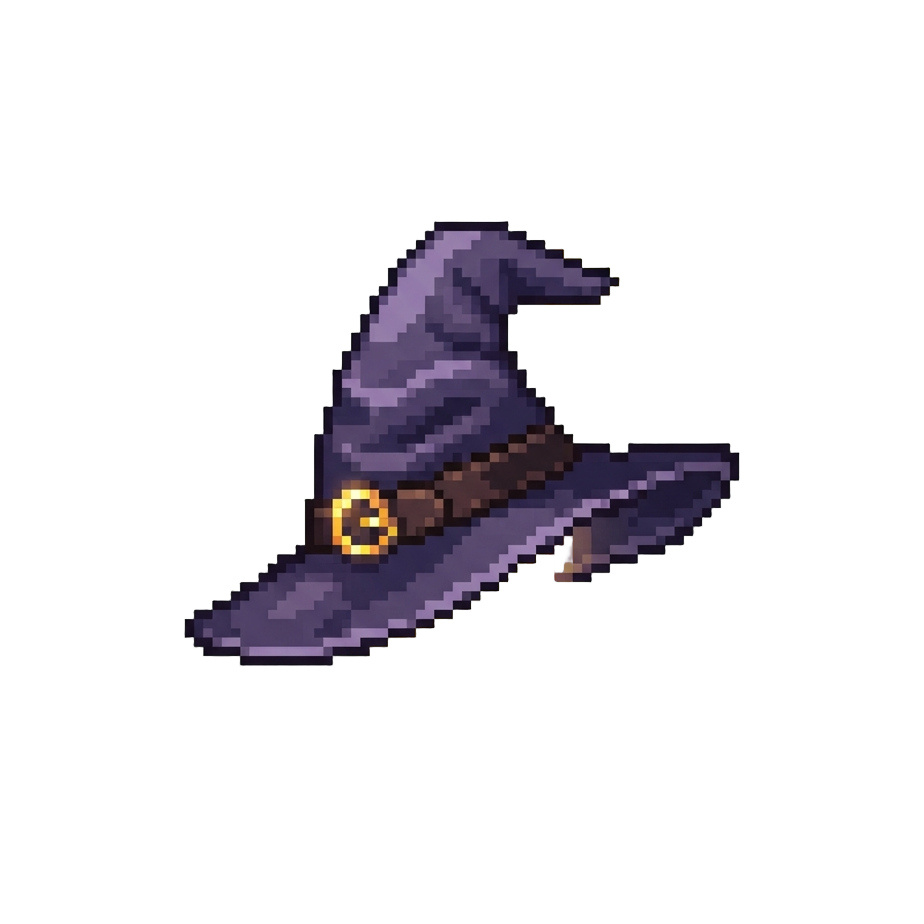 A Cackling Glowing Witch Hat Bouncing on Its Own
