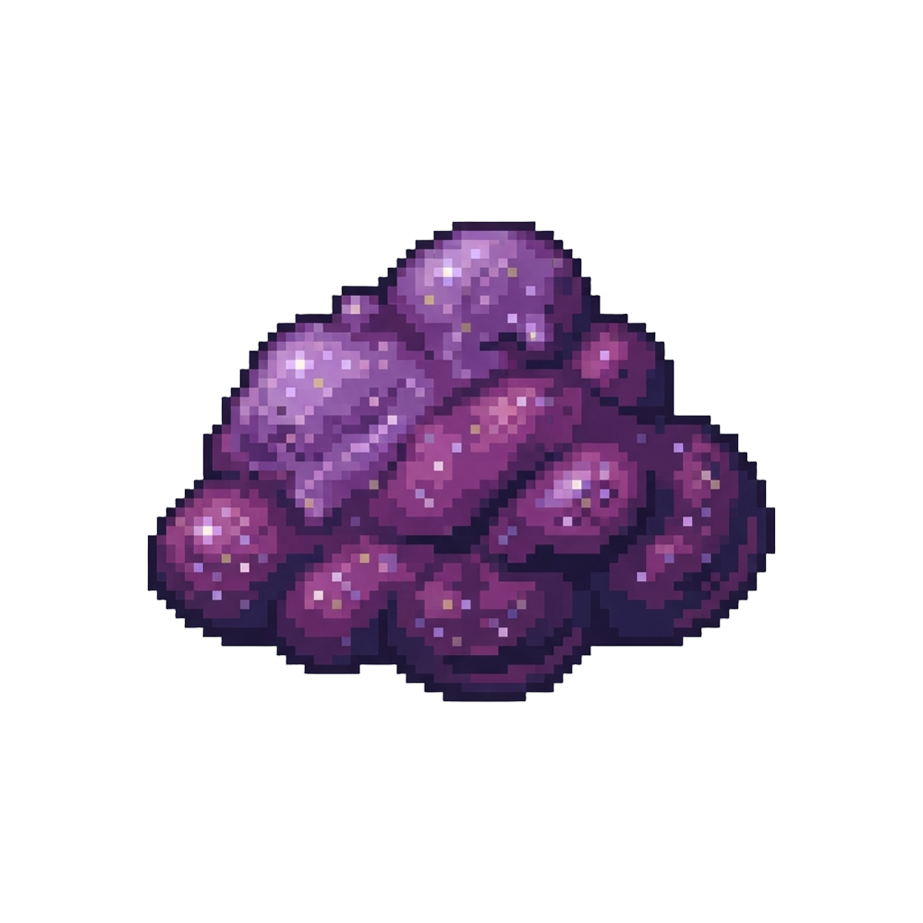 A Sticky Cloud of Purple Glitter Dust