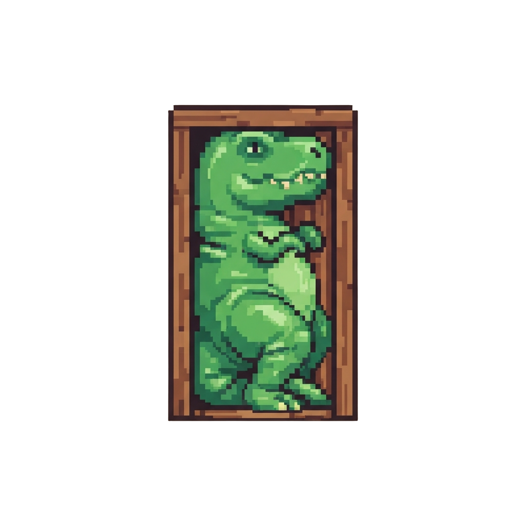 A Giant Inflatable Dinosaur Suit That Tangles in the Doorway