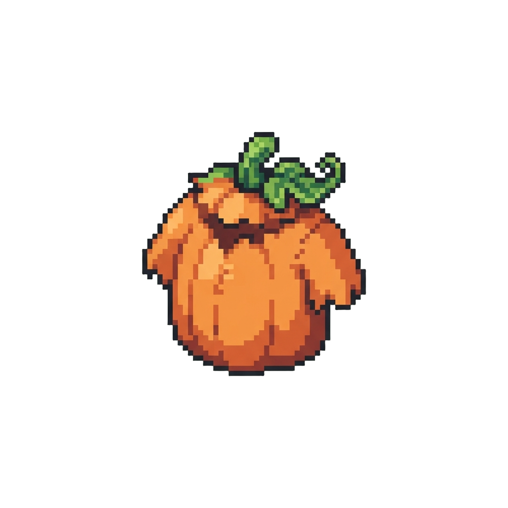 A Friendly Orange Pumpkin Tunic with a Leafy Stem Hat