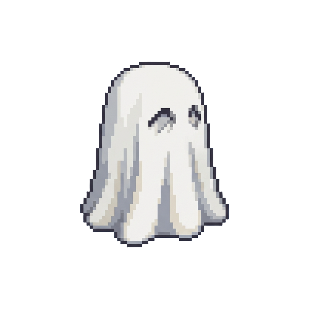 An Oversized Sheet Ghost Outfit That Completely Covers the Face