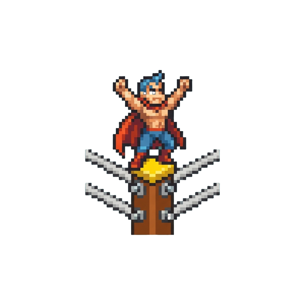 A Sharp Victory Pose on the Turnbuckle