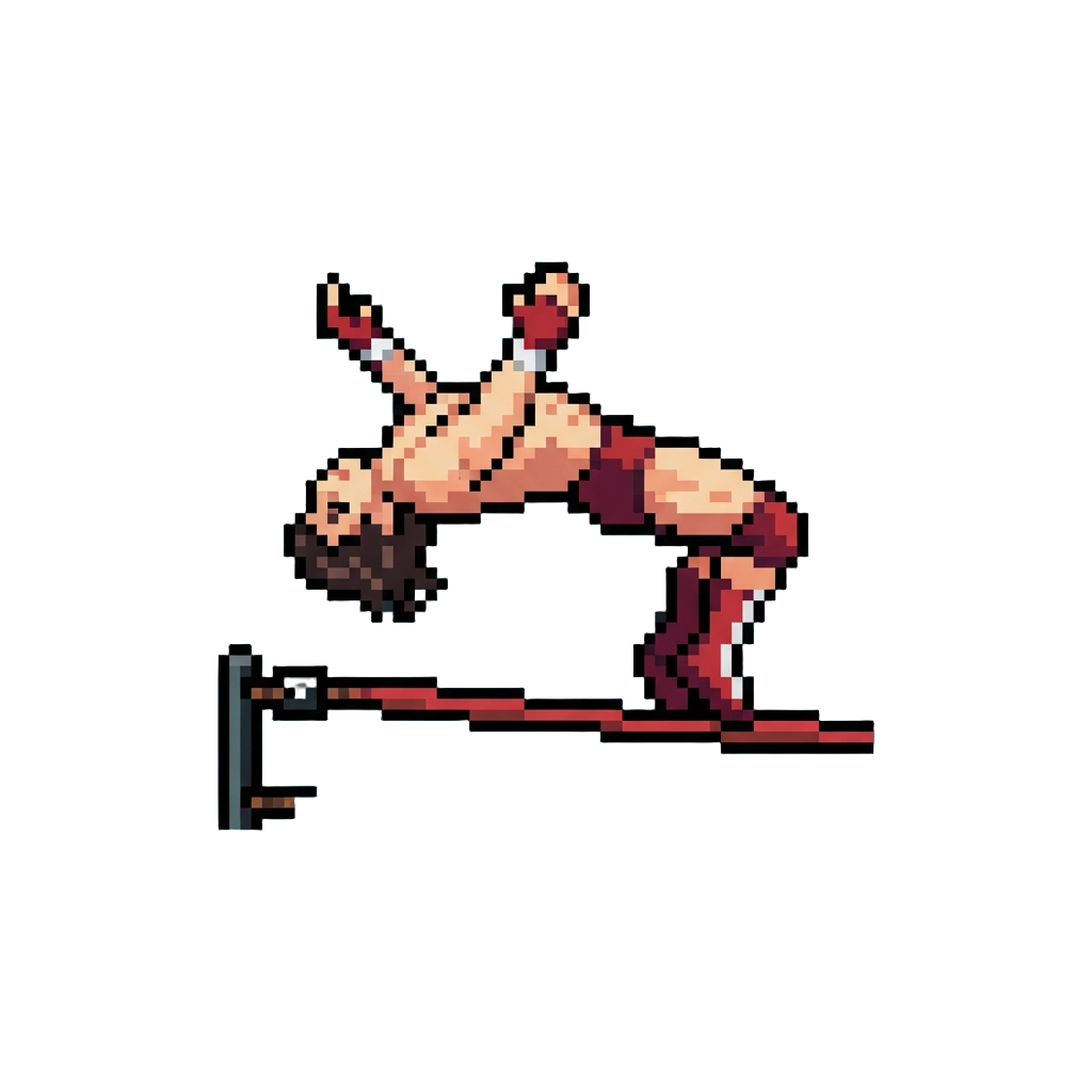 A Dramatic Backflip Off the Ropes