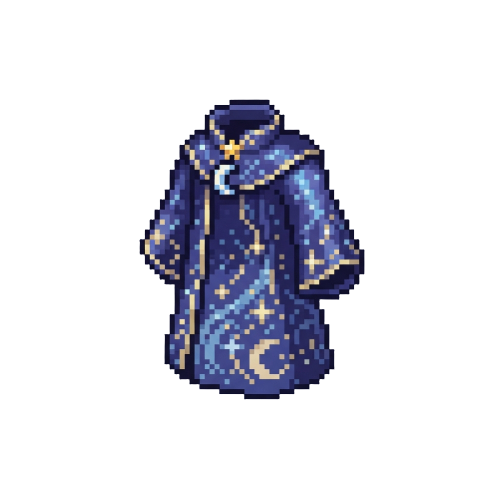 A Shimmering Celestial Wizard Robe