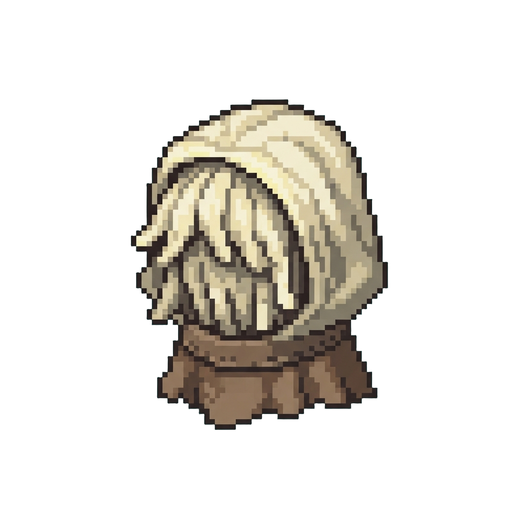 A Mop-headed Monster Costume Covering the Eyes