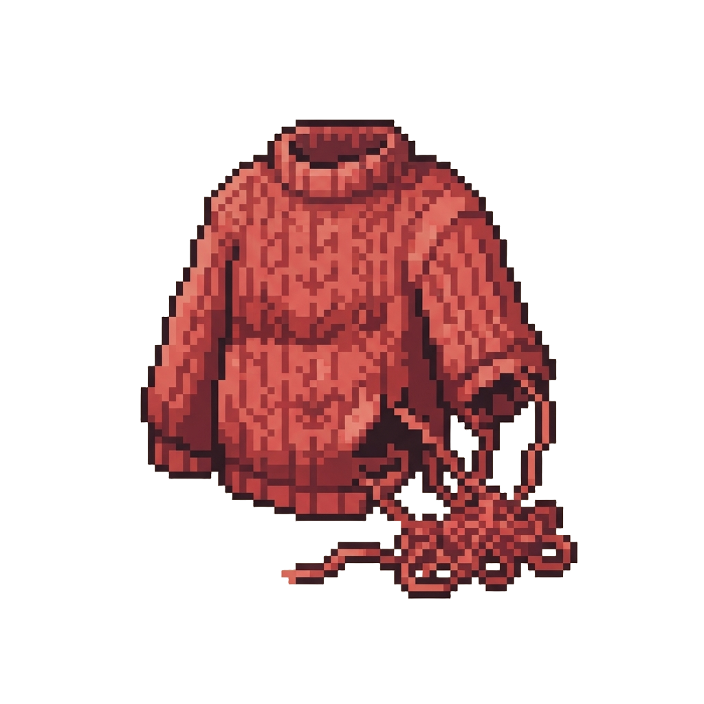 An Oversized Unraveling Sweater