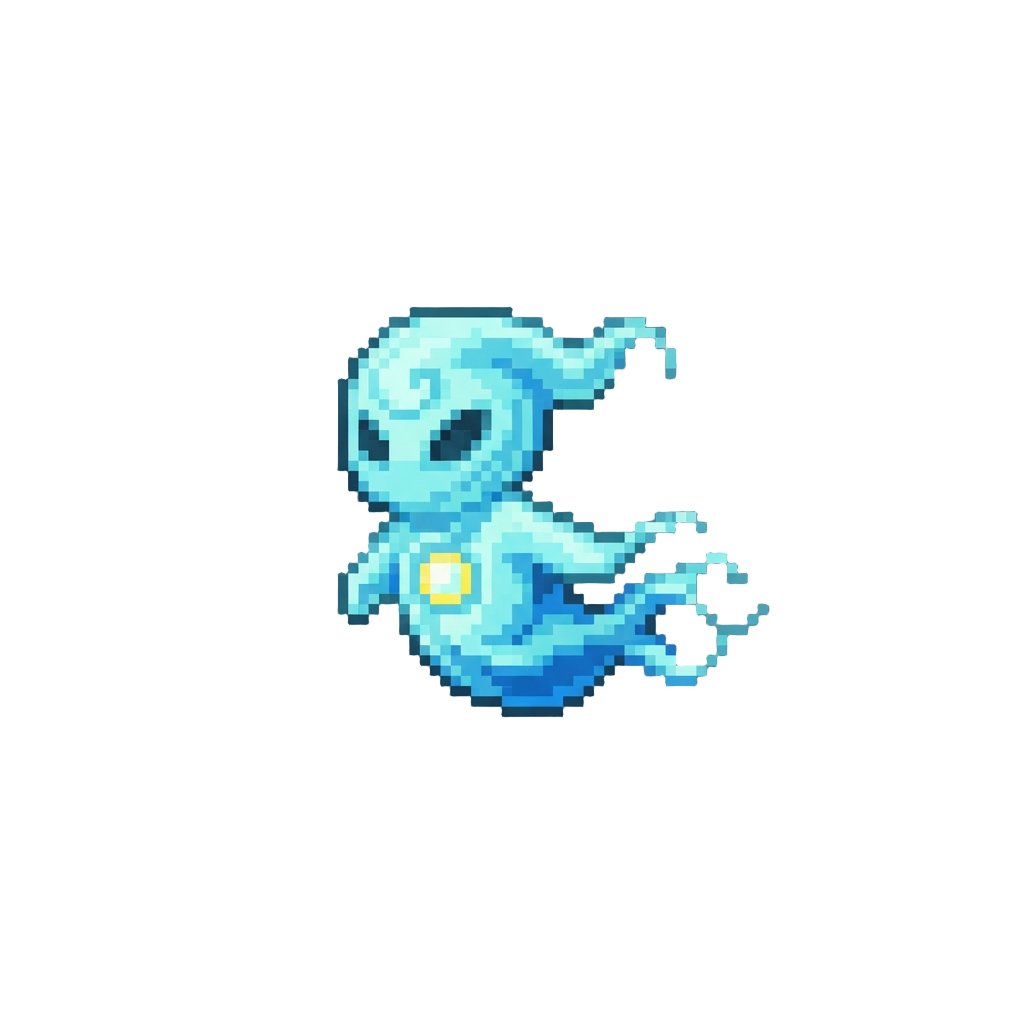 A Ghostly Glowing Spirit Creature
