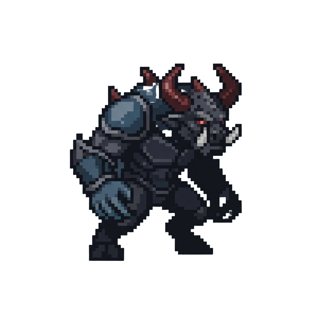 A Towering Shadowy Beast Figure