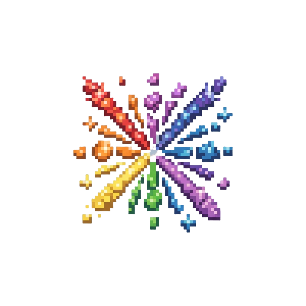 A Burst of Flying Rainbow Glitter