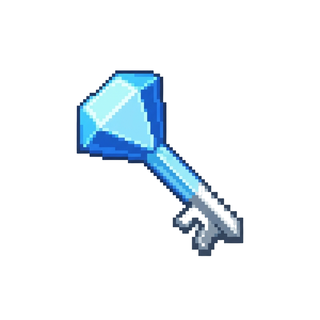 A Shimmering Diamond Key