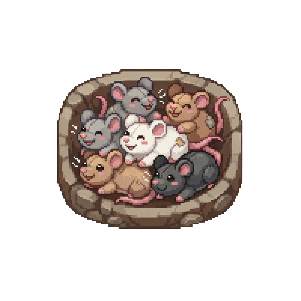 A Pit Full of Cheerful Squeaking Plush Rats