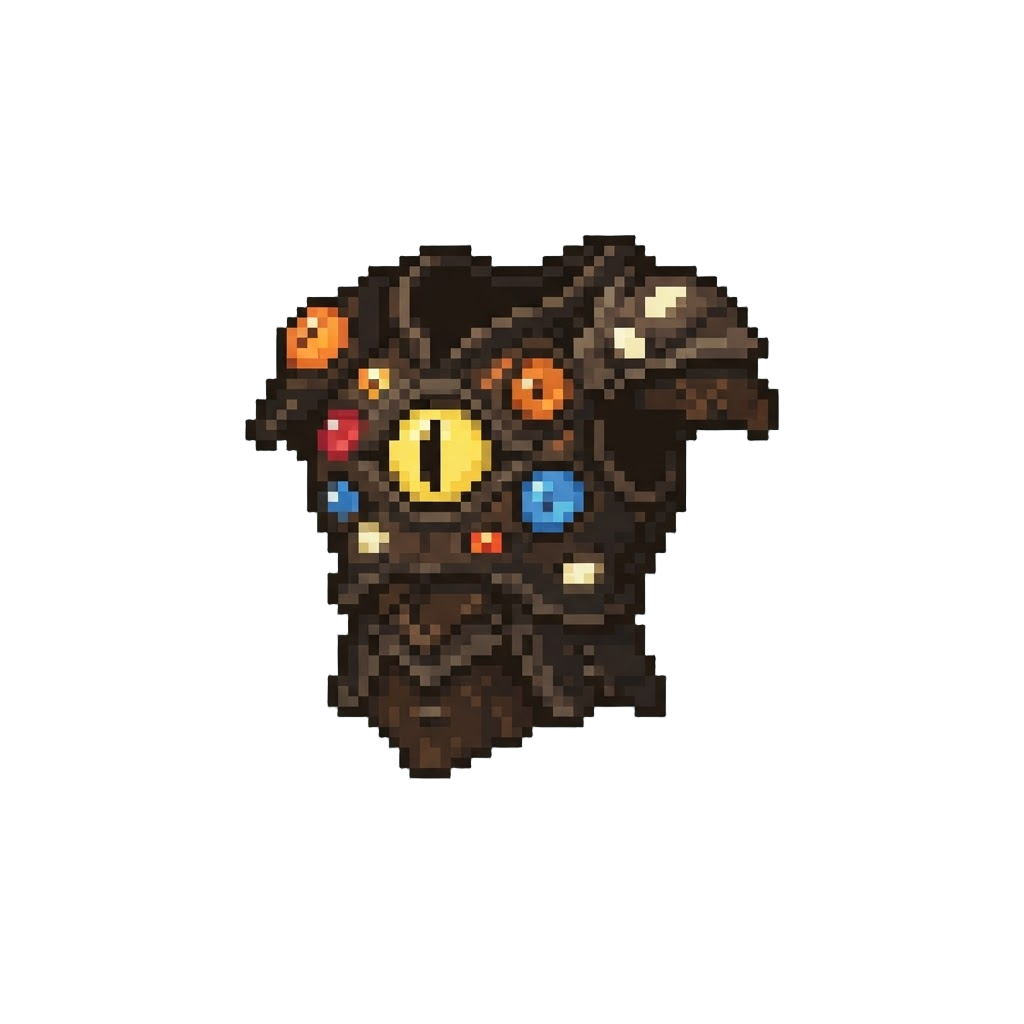 Mismatched Glowing Eyes All Over the Torso