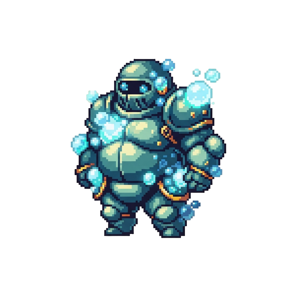 A Puffy Bubbling Suit Armor Puffing Out