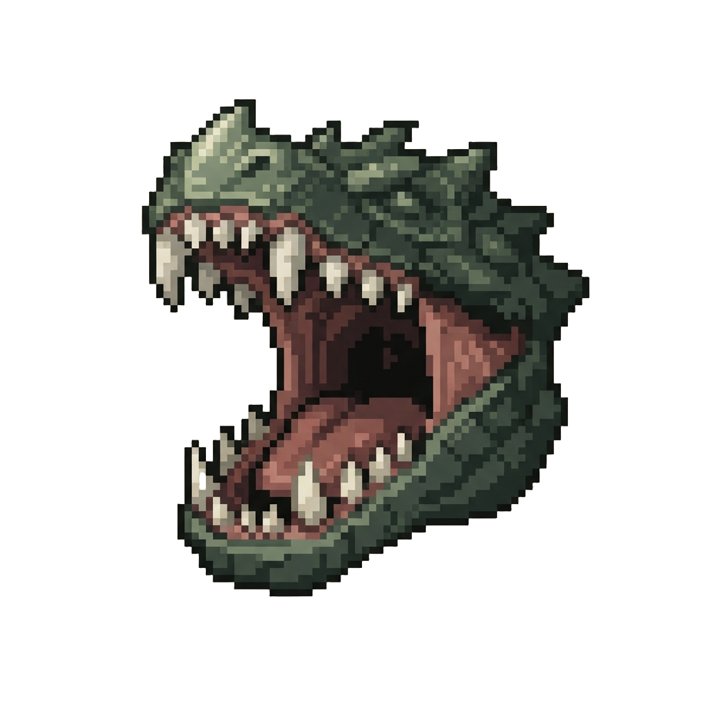 An Oversized Gaping Jaw Covering Half the Body