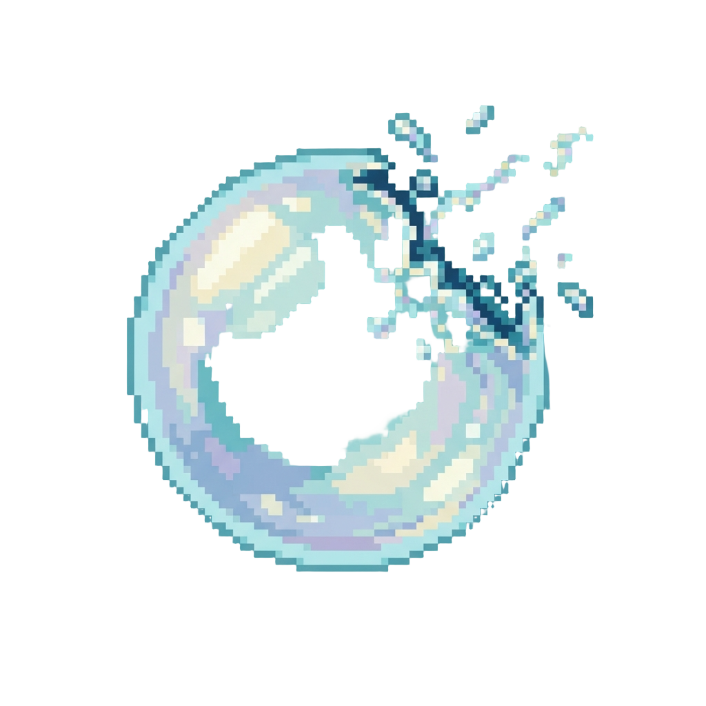 A Single Floating Bubble That Pops Harmlessly