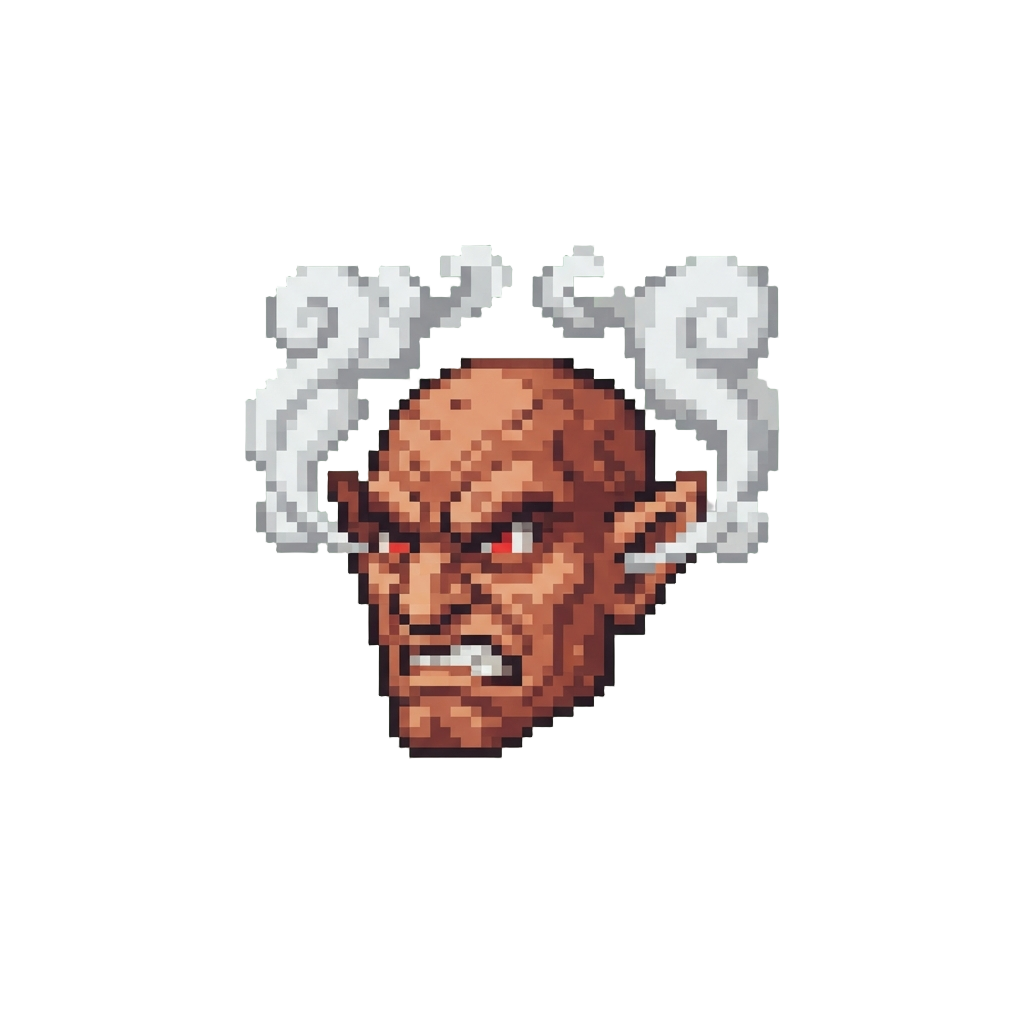 An Angry Duplicate Head Blowing Steam Out of Its Ears