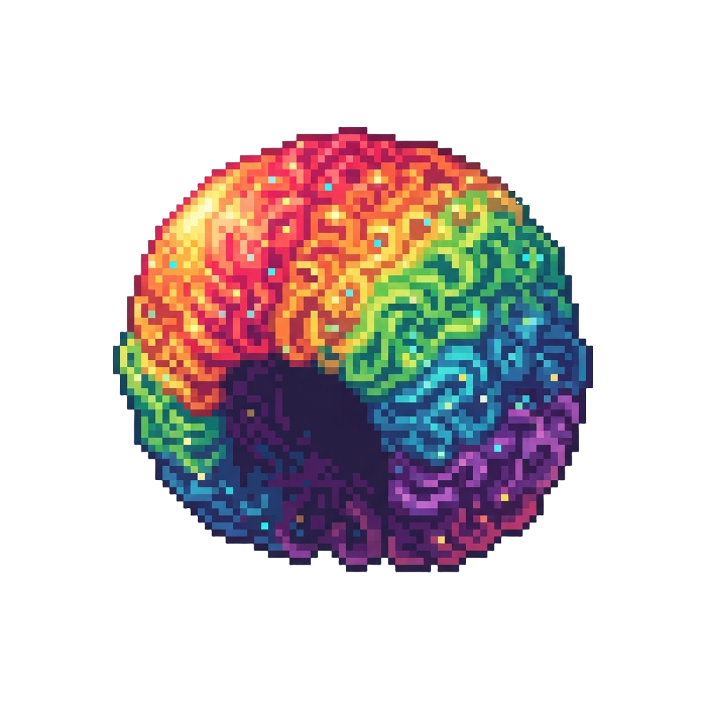 A Massive Rainbow-glowing Neon Afro with Sparkling Glitter