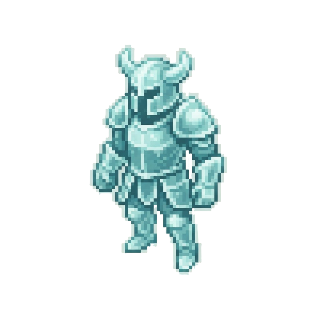 A Translucent Ghostly Suit of Armor Wavering in Mid-air