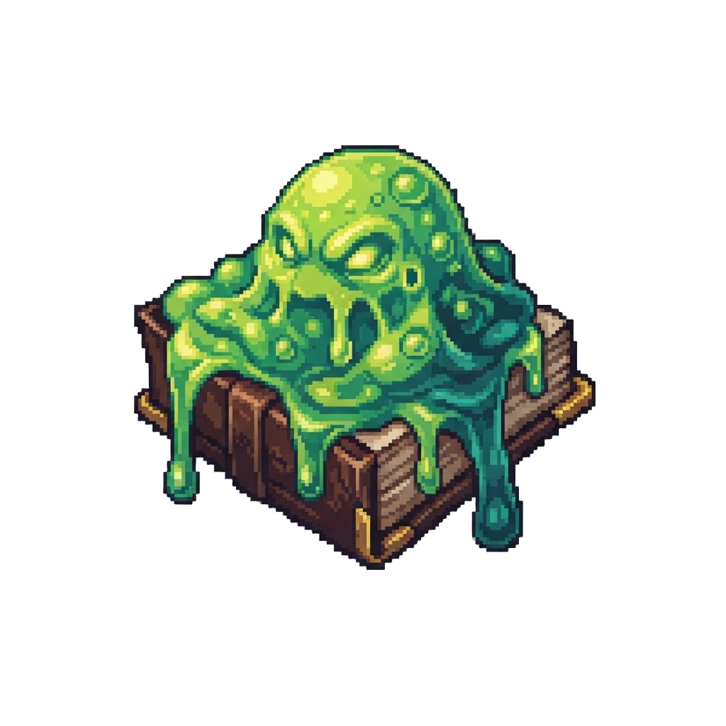 A Massive Toxic Slime Monster Overflowing the Book