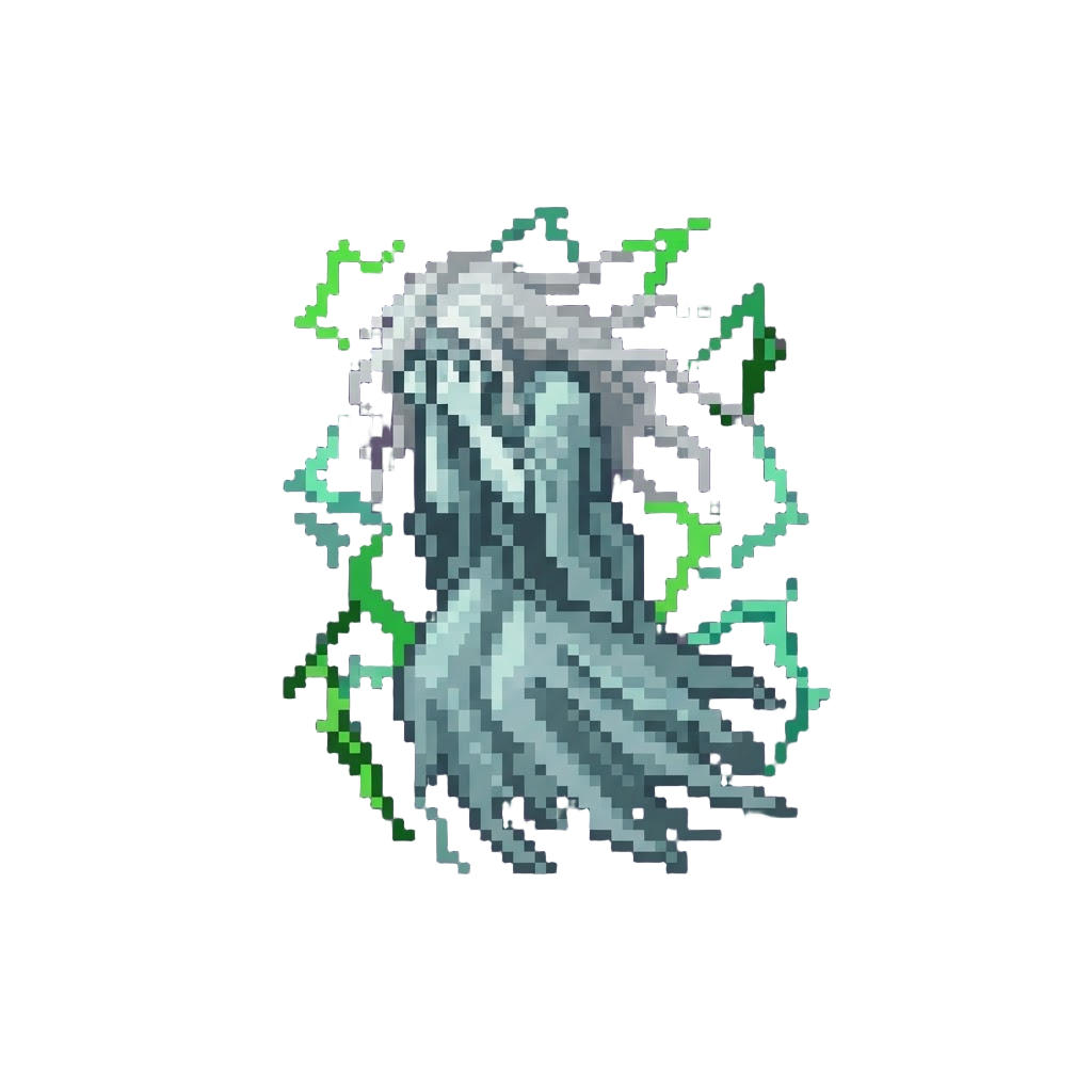 A Majestic Weeping Banshee Surrounded by Green Lightning