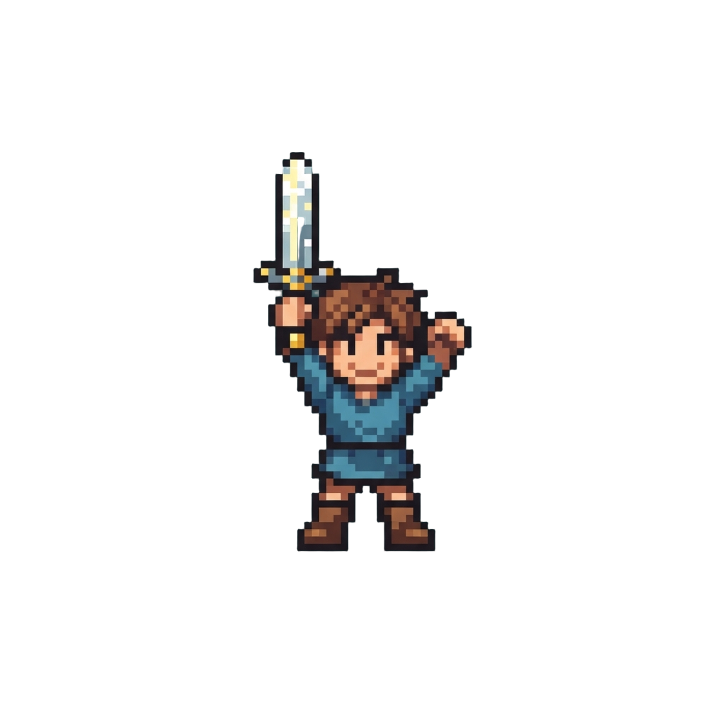 A Classic Arms-raised Victory Pose Under the Spotlight
