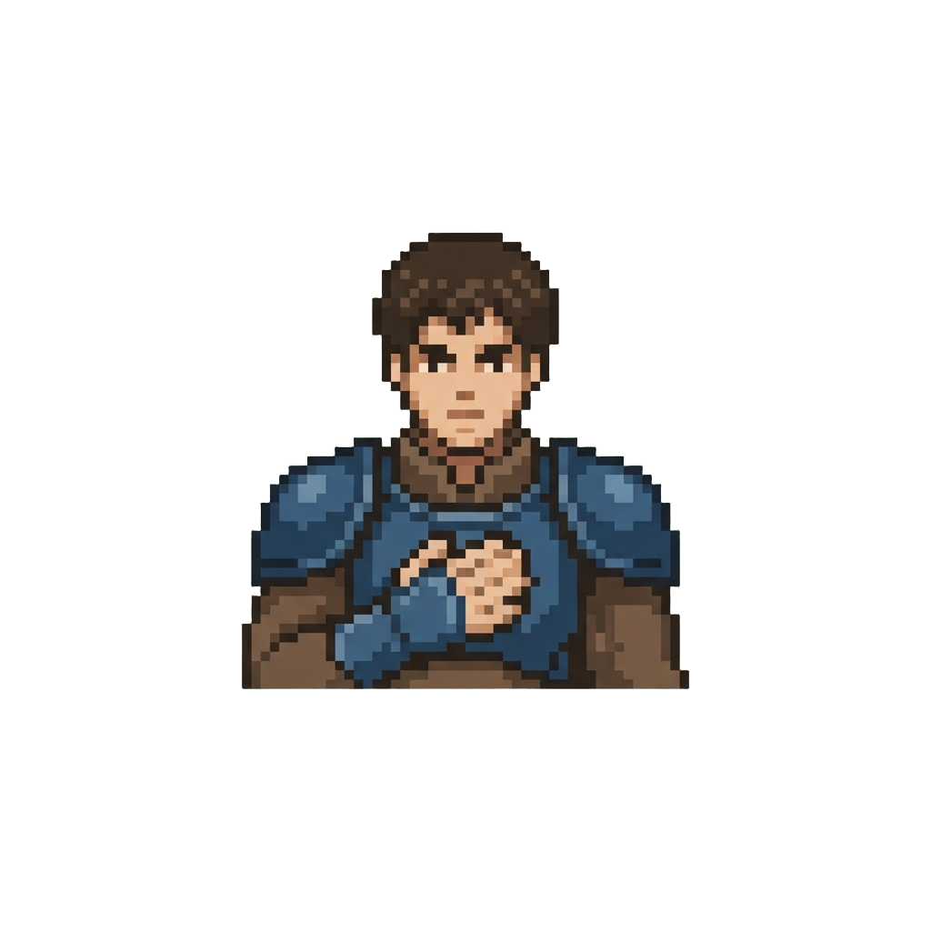 A Calm Chest Pat and Forward Stare