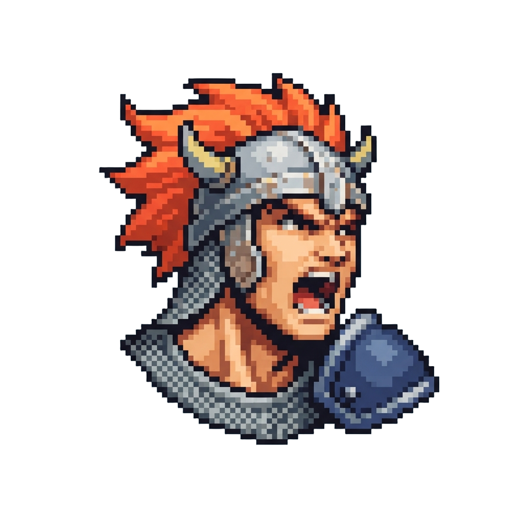 A Fierce Head-bobbing Stance Shouting with Energy