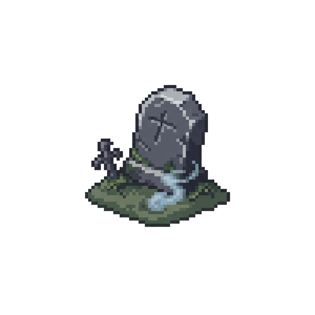 A Misty Moonlit Graveyard