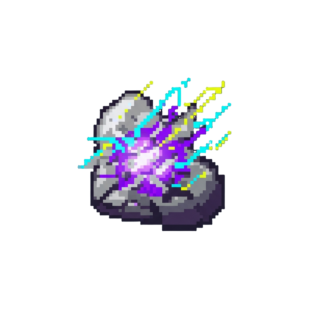 Glitchy Retro 8-bit Pixel Static Flare