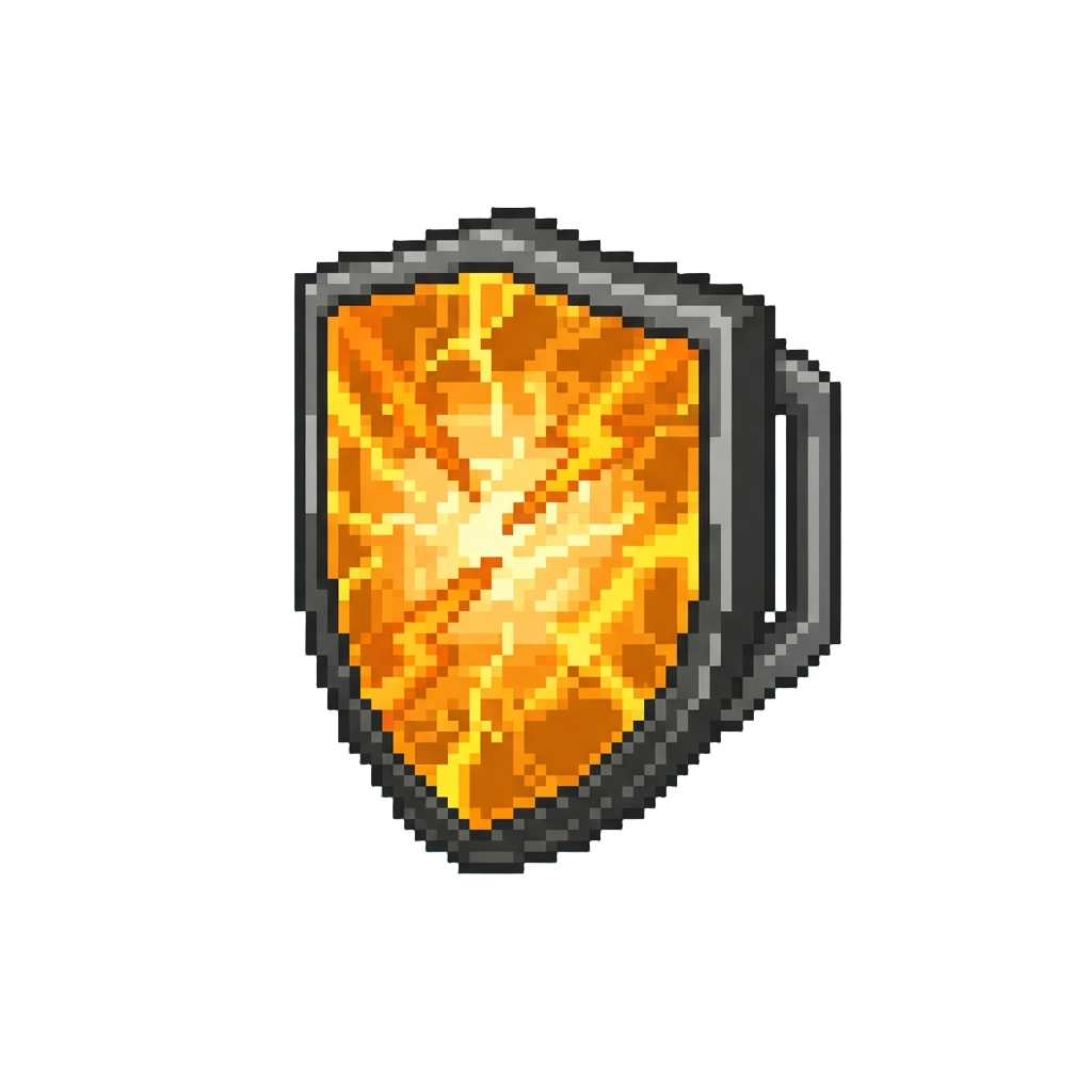 Hyper-charged Orange Storm Streak Energy Shield