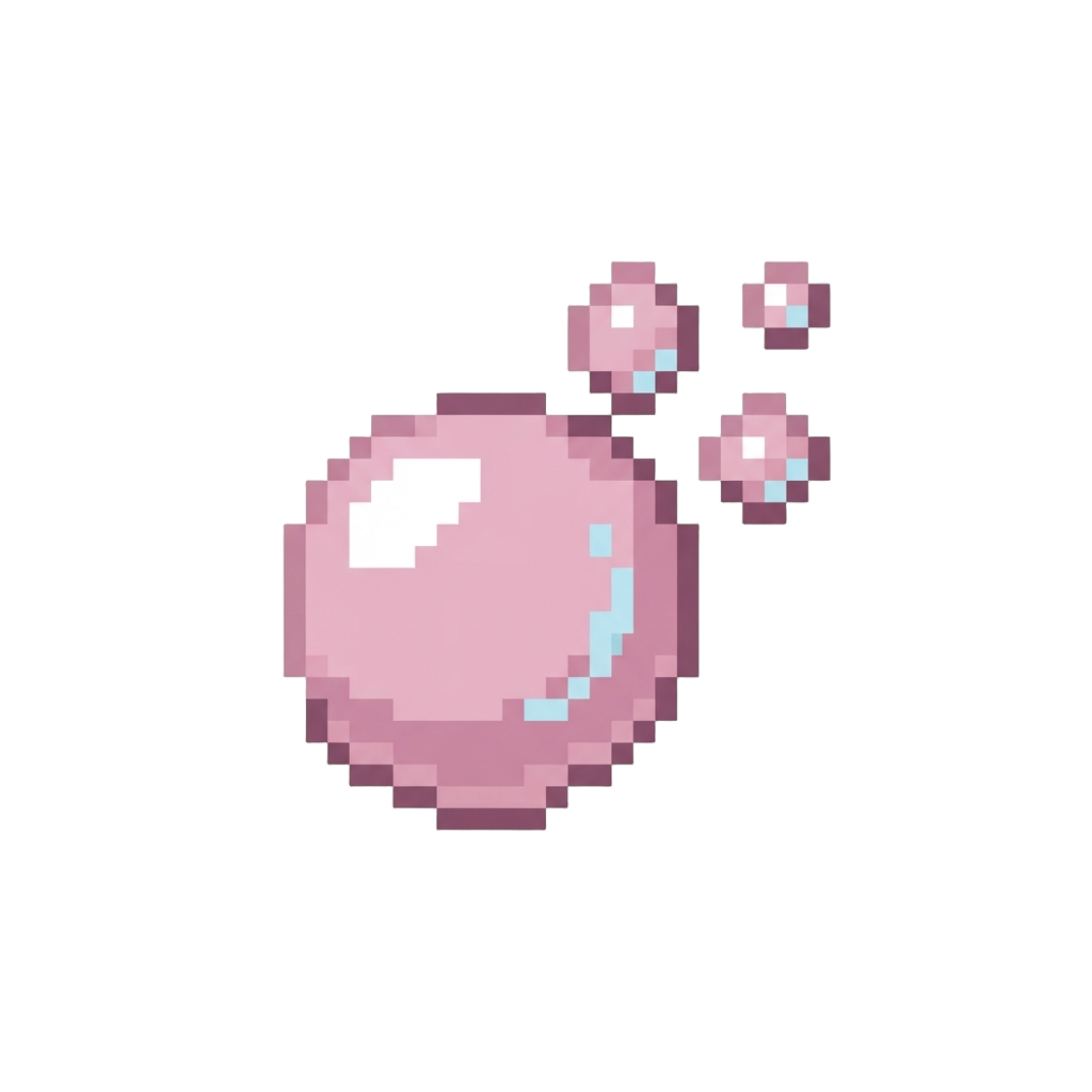 Soft Pink Bubbles Gently Floating Away