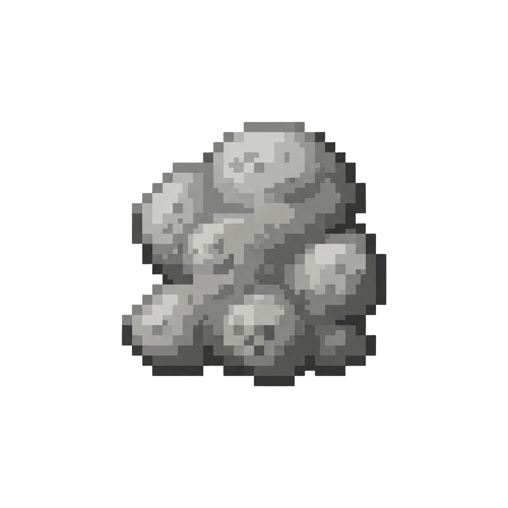 Dull Grey Dusty Puff Haze