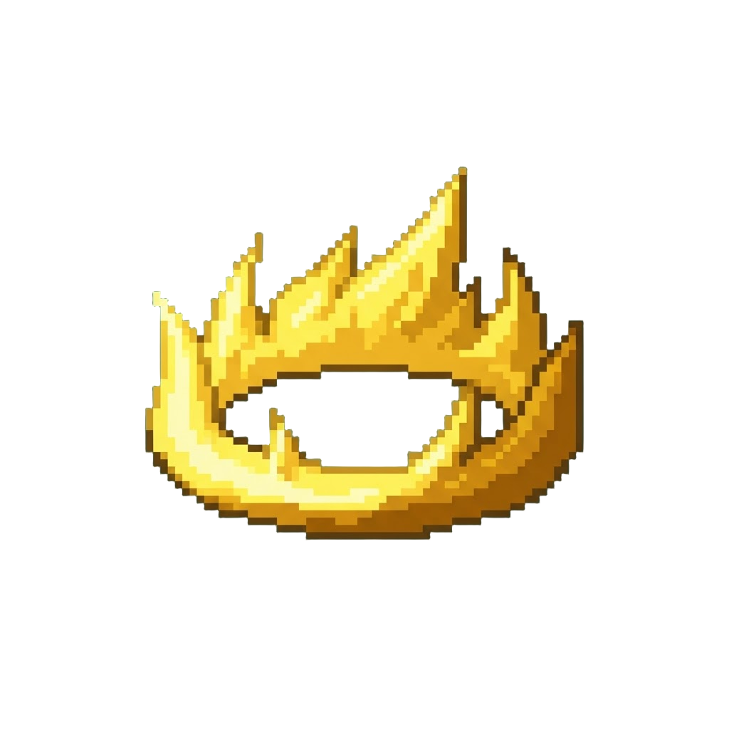Golden Anime Super Saiyan Flame Halo