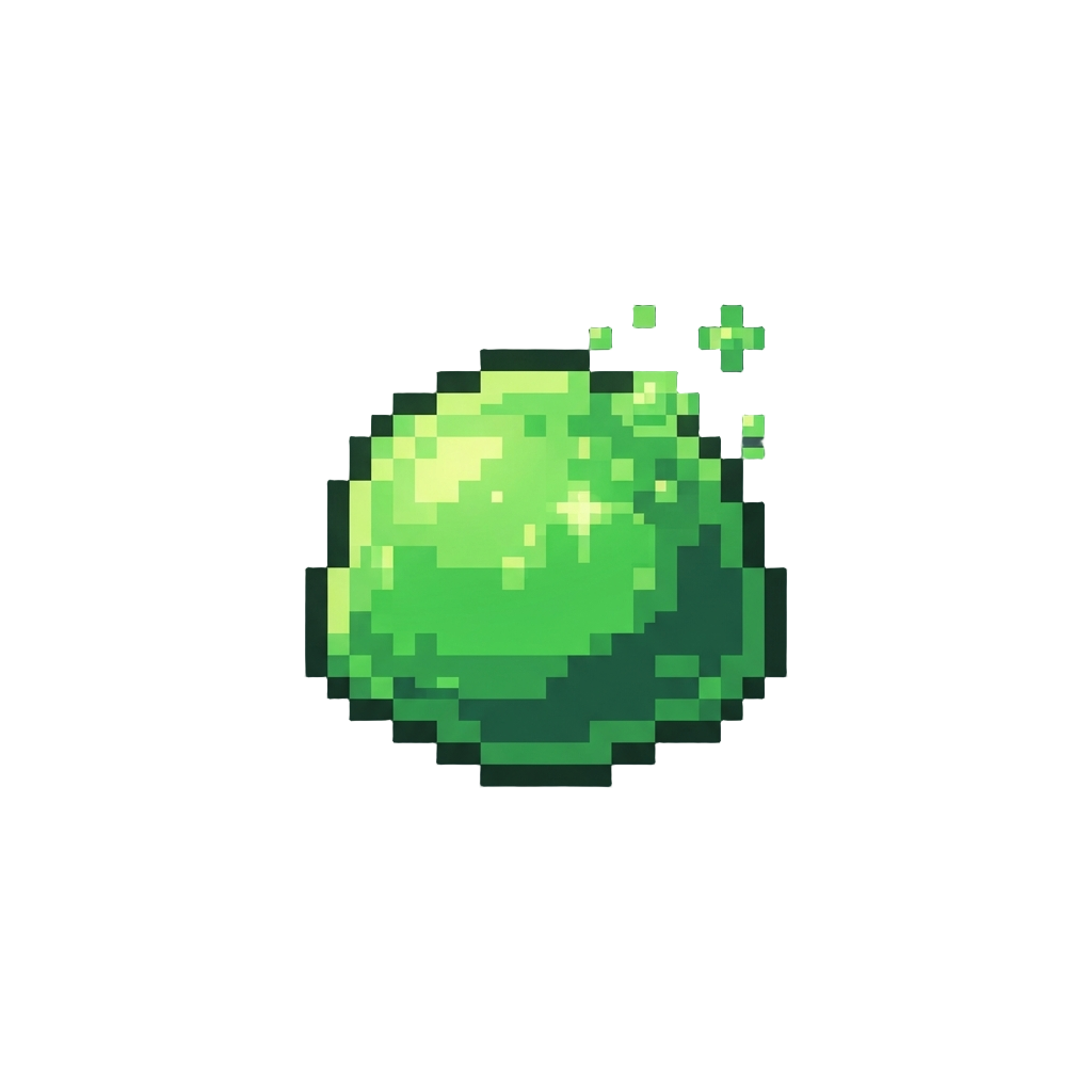 Glowing Green Slime Energy Sizzle