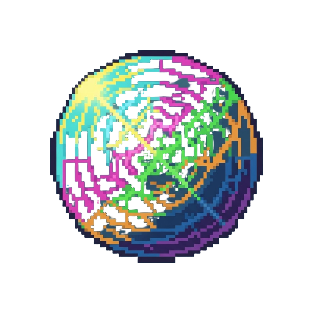 Rainbow Cyber Neon Grid Energy Storm