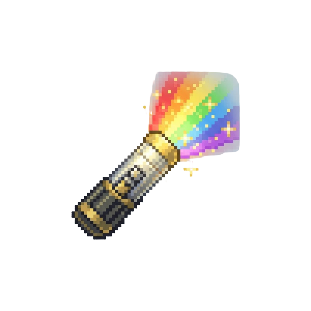 Rainbow Supply Drop Flare Aura with Golden Sparkles