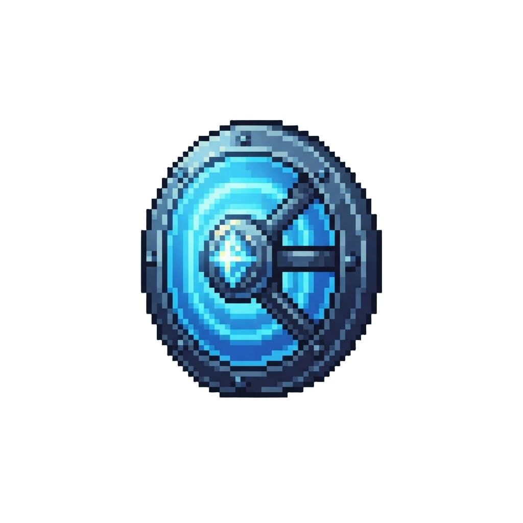 Glowing Electric Blue Plasma Shield