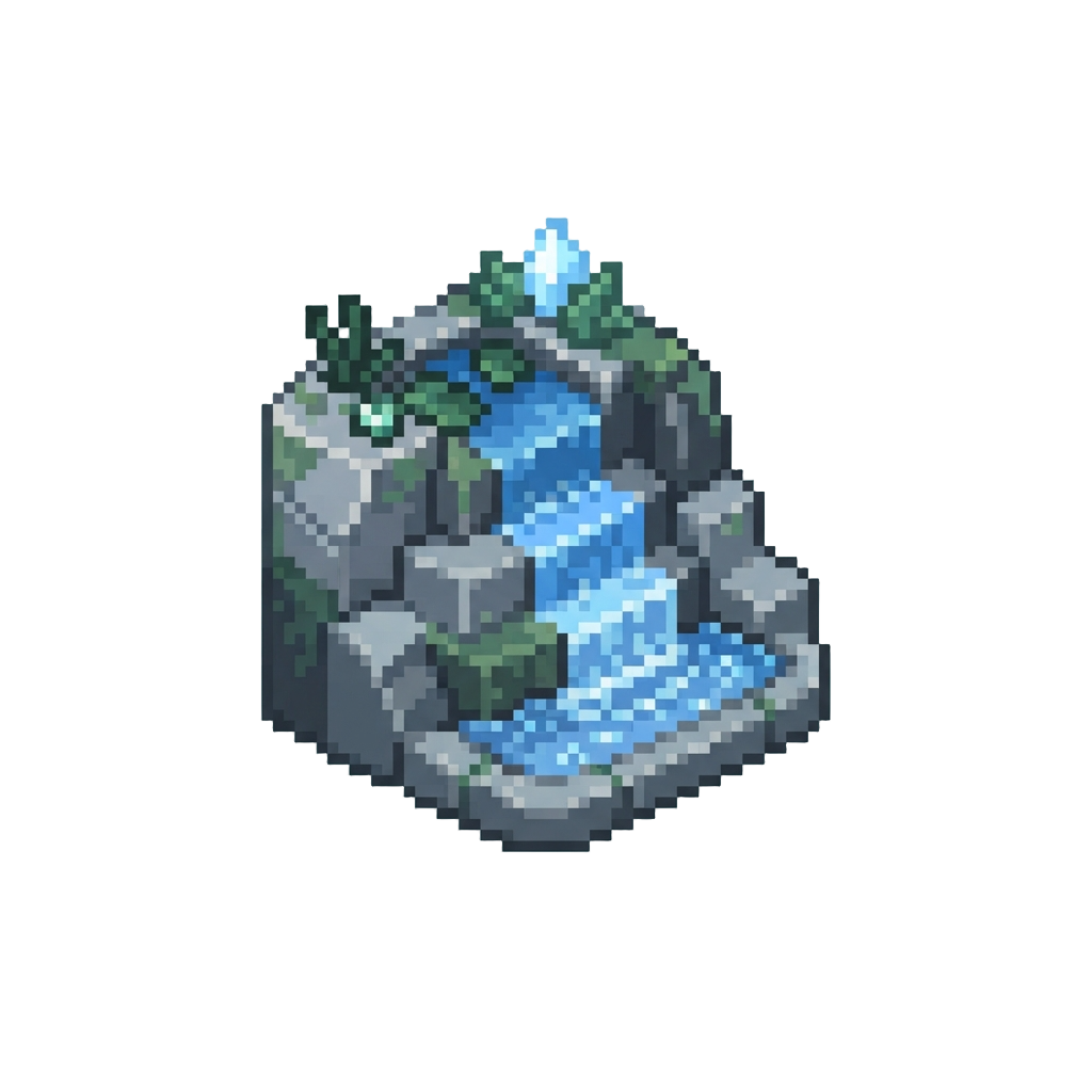 A Soothing Spa Waterfall Cascade