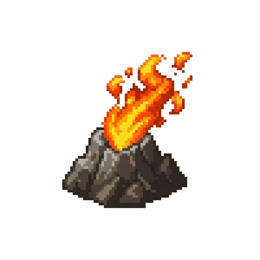 A Fiery Volcano Steam Spray