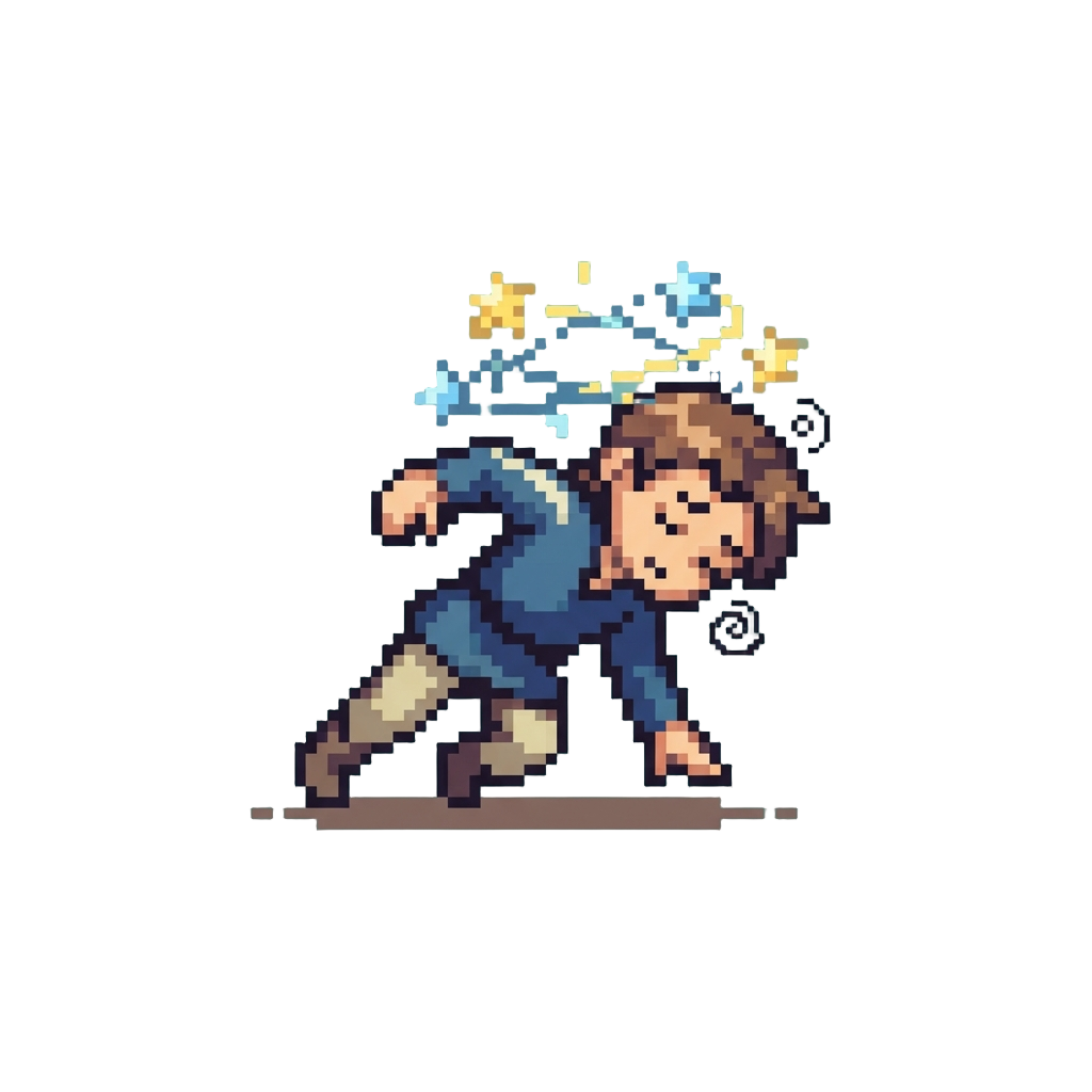 A Dizzy Spin Before Collapsing Flat Onto the Pixel Floor