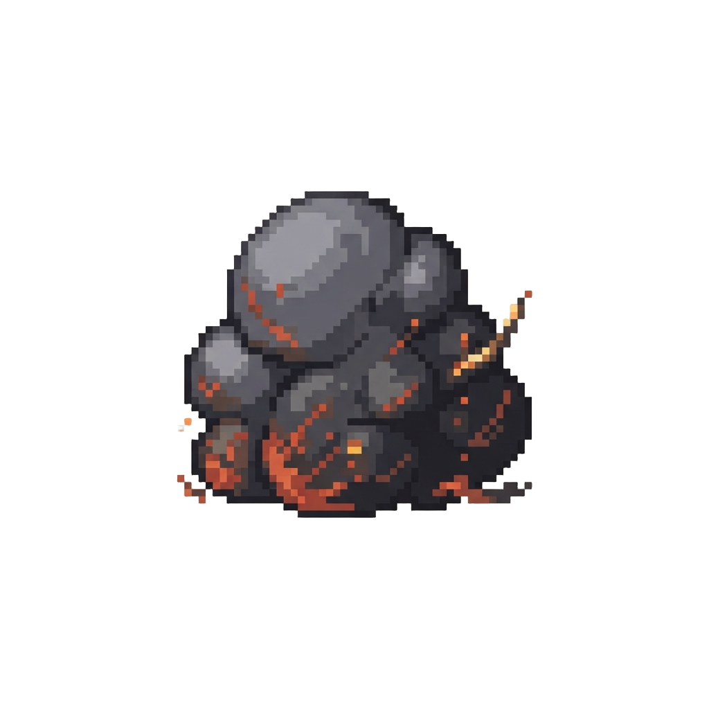 A Comically Scorched Puff-of-smoke Slump