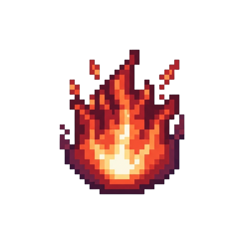 A Glowing Red Flicker Burst Before Dissolving
