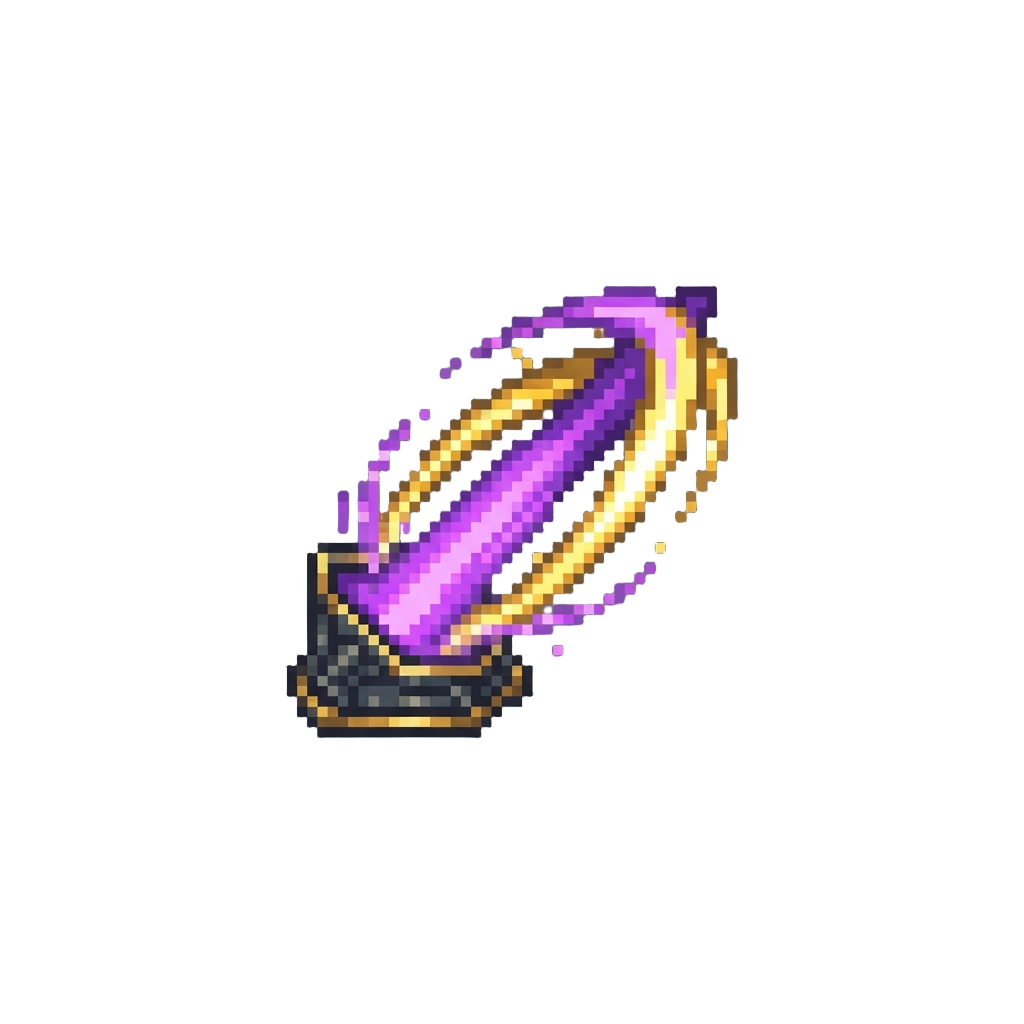 Sweeping Beams of Neon Purple and Gold Laser Lights