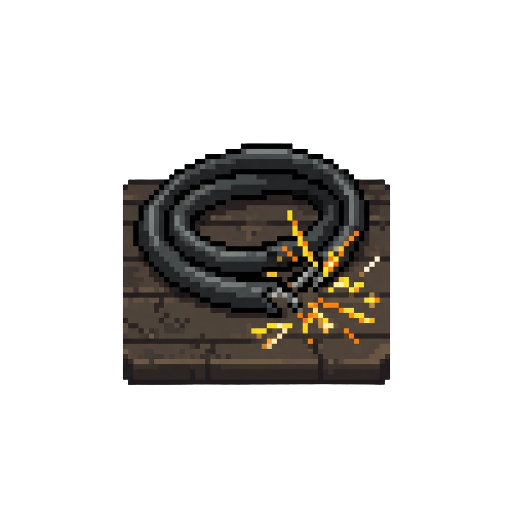 A Loose Cable Sparking Sparks Violently on the Stage Floor