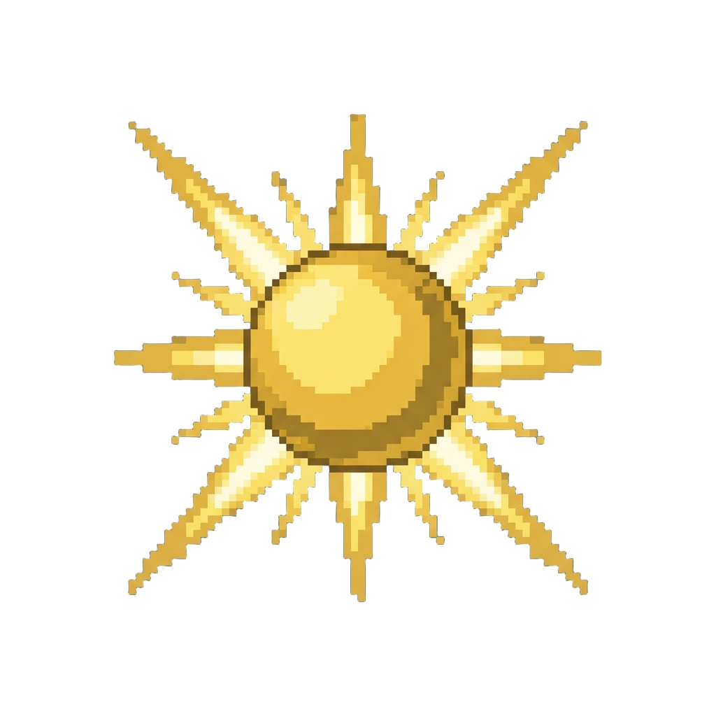 Golden Light Rays Flashing in Sync with the Heavy Rhythm