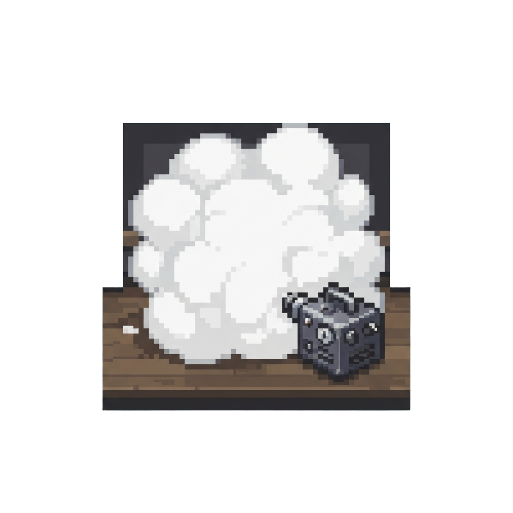 A Smoke Machine Exploding in a Huge Blinding White Cloud, Hiding the Stage